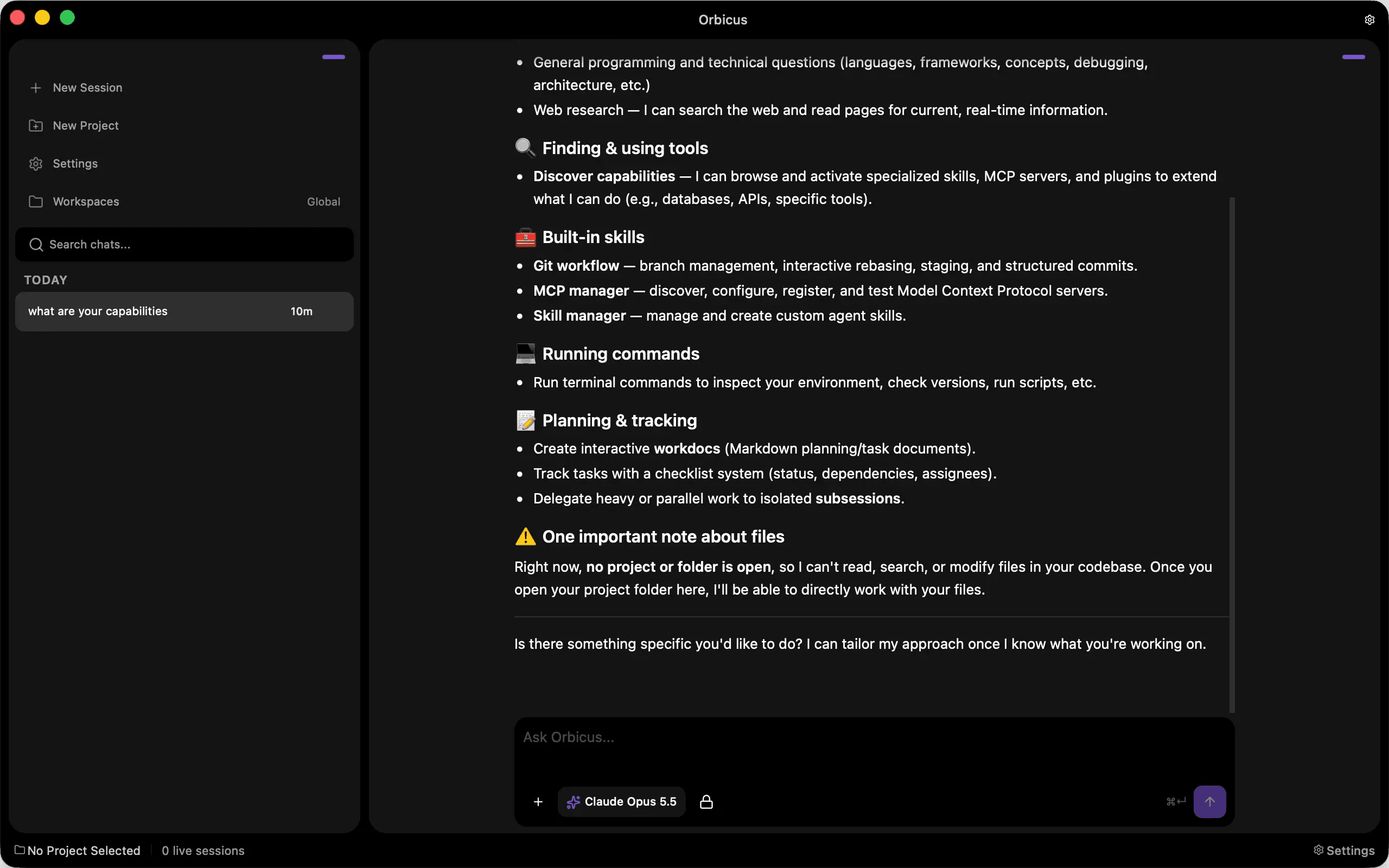 Orbicus Desktop App - Violet Theme